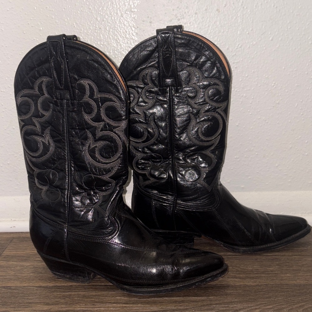 Dos de Black Western Cowboy Boots